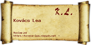 Kovács Lea névjegykártya